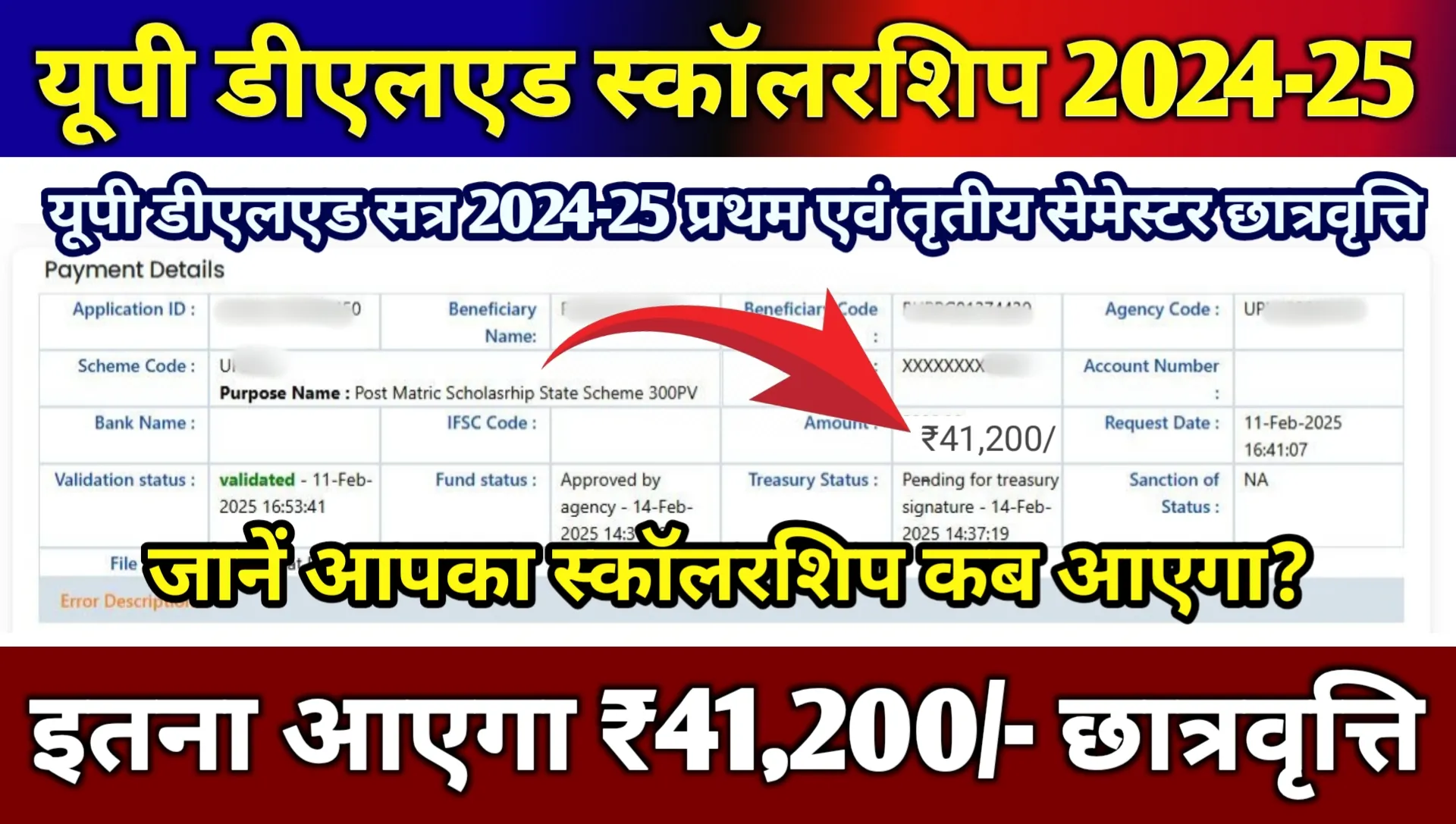 Up Deled 1st and 3rd Semester Scholarship 2024-25 Update