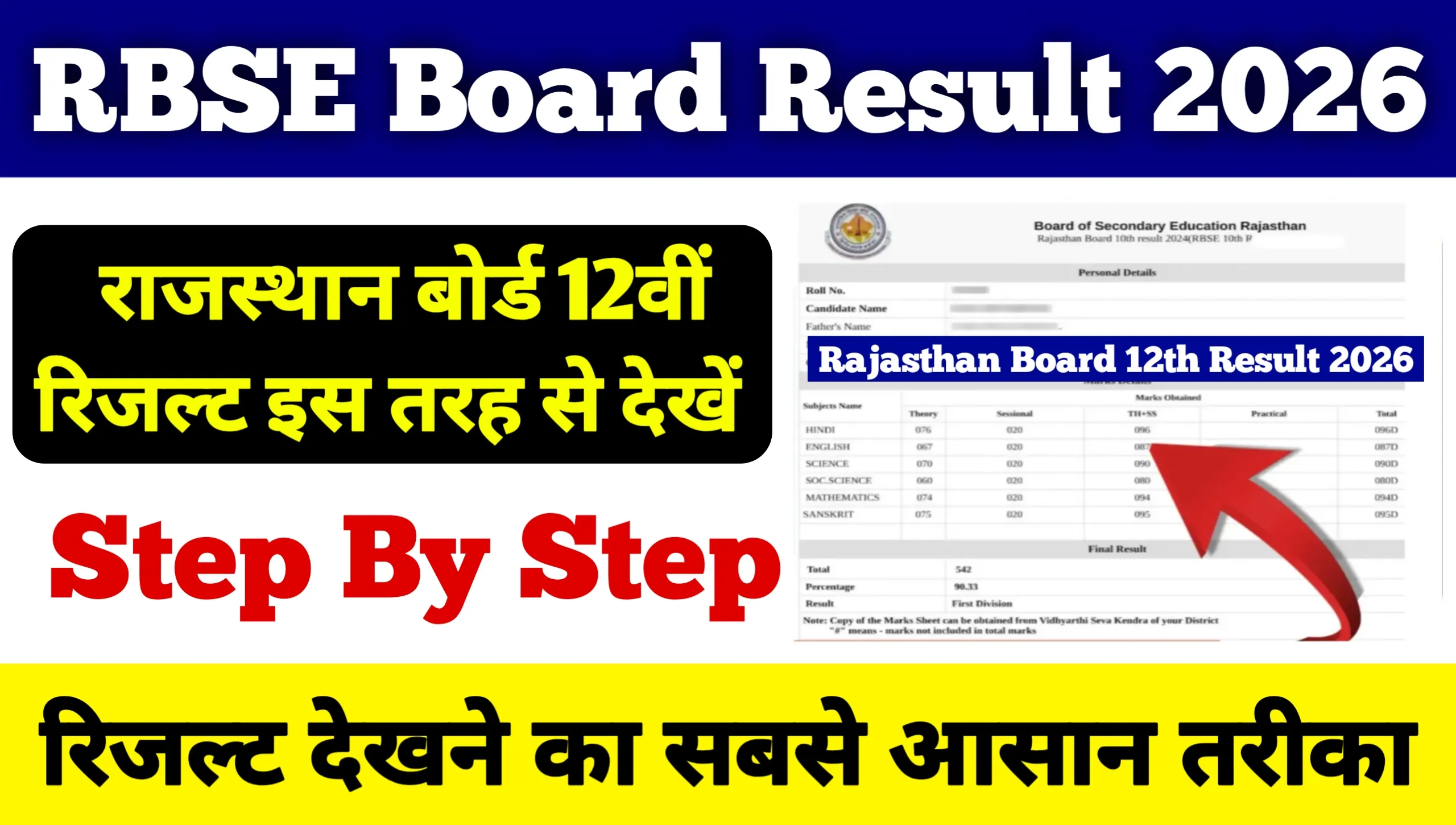 Rajasthan 12th Result 2026 Kaise Dekhe